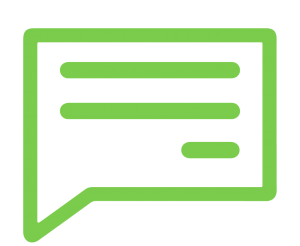 green speech bubble icon